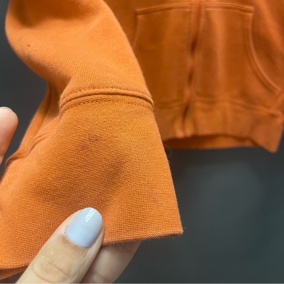 CLEAR OUT SALE Harley Davidson Motor Cycles orange zip up sweater XS - Picture 8 of 9